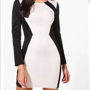 2 for $25 Black white bodycon dress
